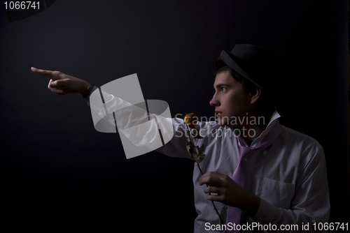 Image of man with a rose