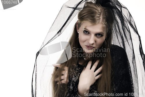 Image of Black bride portrait  