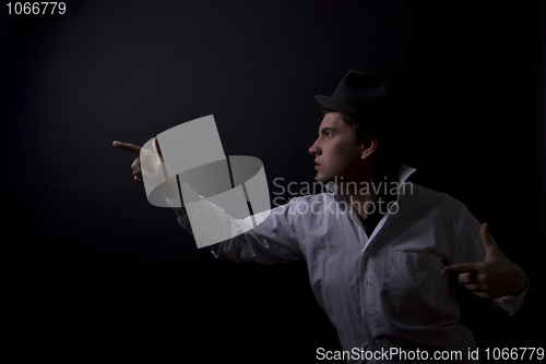 Image of Portrait of a young man -cowboy style