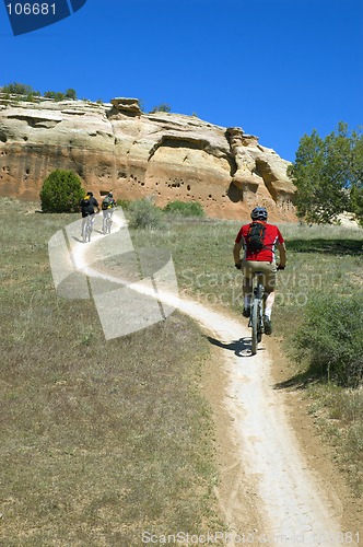 Image of Three Mountain Bikers