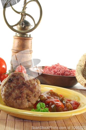 Image of meatballs with Ratatouille