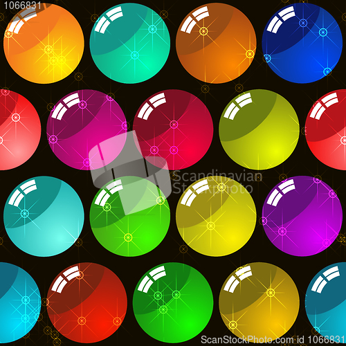 Image of Background with glass multicolor balls
