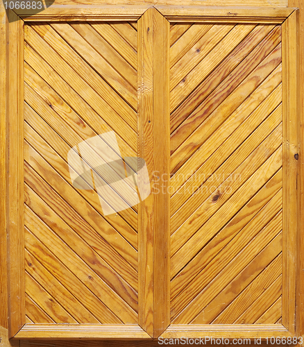 Image of Yellow wooden door