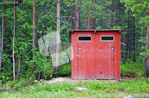 Image of Toilet in a wood