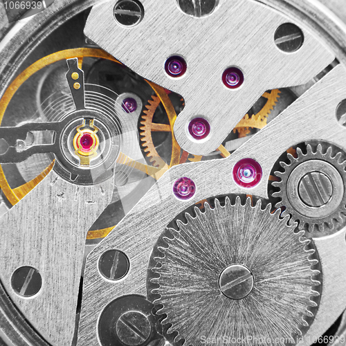 Image of Metal clockwork (macro-photo)