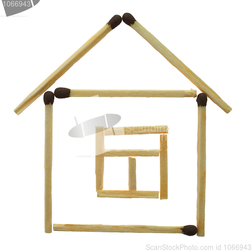 Image of Small house from matches