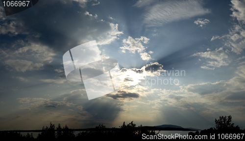 Image of The cloudy sky with shine