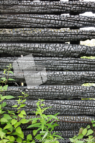 Image of The old charred wall