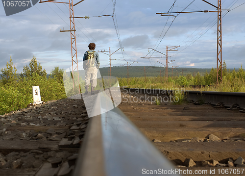 Image of The guy leaving afar