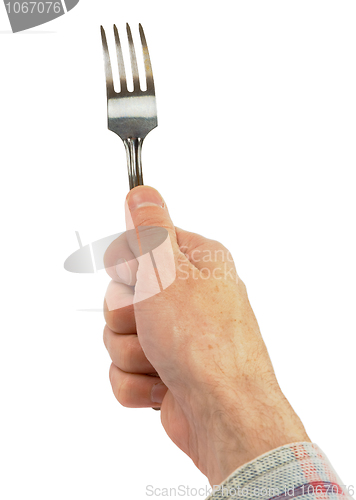 Image of Hand holding a fork