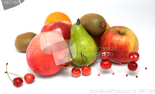 Image of Men made of a sweet cherry