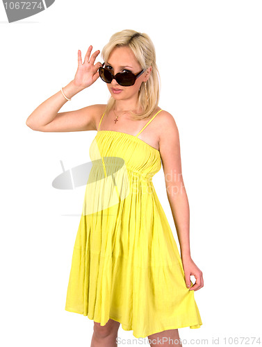 Image of Female in a yellow dress.