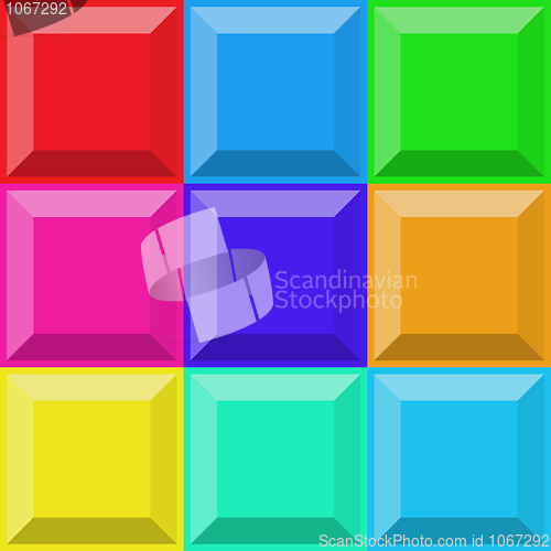 Image of Background with multicolor upper 3d tiles