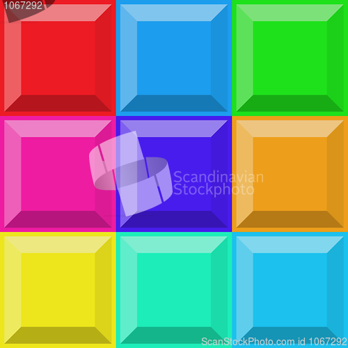 Image of Background with multicolor upper 3d tiles