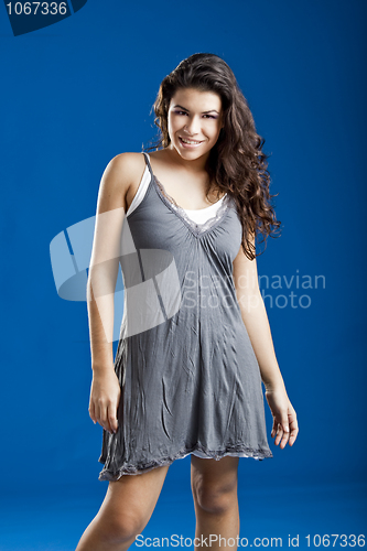 Image of Fashion woman in blue