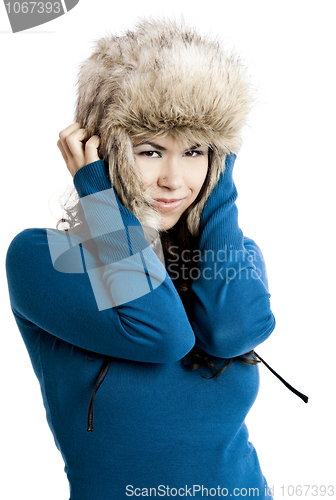 Image of Girl with a fur hat