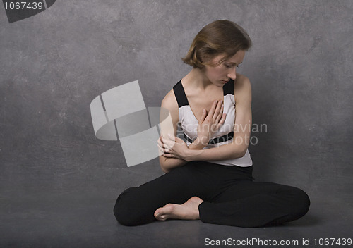 Image of Sad woman, studio shot