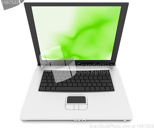 Image of Notebook with green image