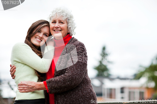 Image of Grandmother and granddaughter