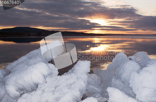 Image of Last spring ice on lake