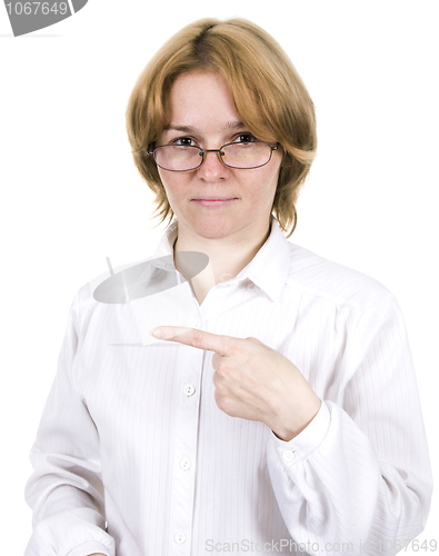 Image of Girl in points isolated on a white