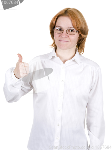 Image of Girl isolated on a white