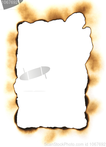 Image of Frame made of a burnt paper