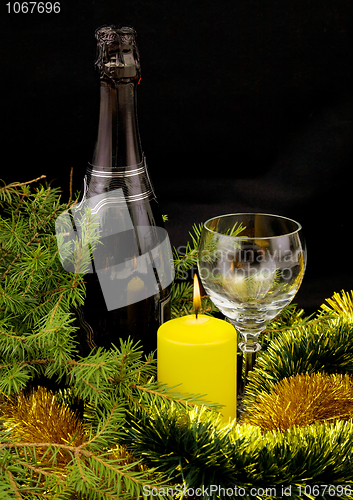 Image of New Year's bottle of champagne