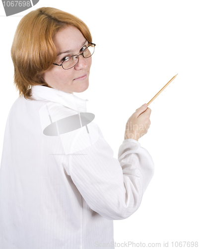 Image of Woman with a pencil