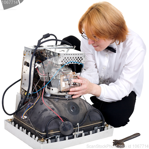Image of Repairing the old electronic equipment