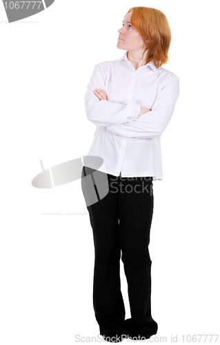 Image of Girl on a white background