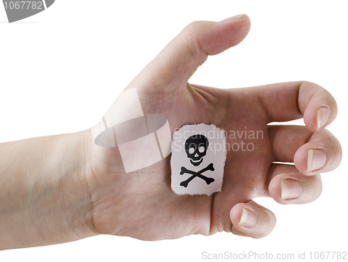Image of Piece of paper on a palm