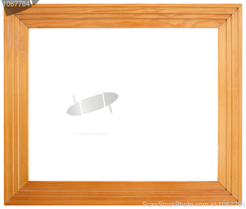 Image of Simple wooden frame on white