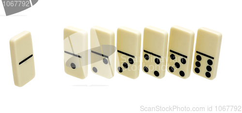 Image of seven domino's dice