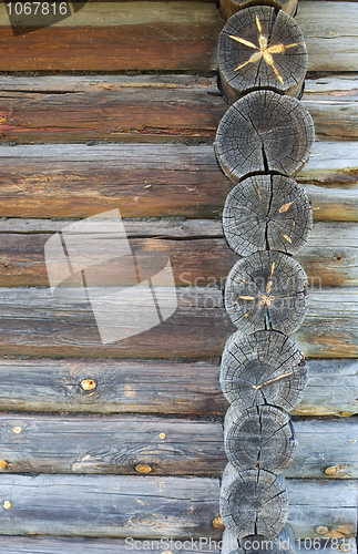 Image of Wall of the wooden old house