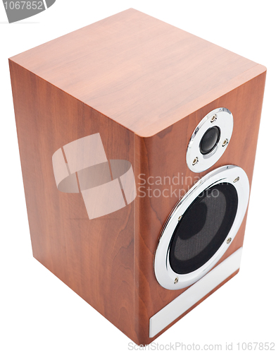 Image of Acoustic speaker on a white