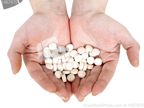 Image of Handful of tablets