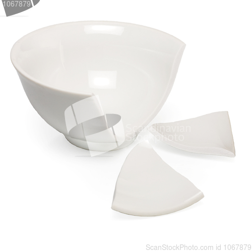 Image of The broken white cup
