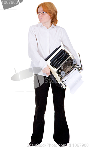 Image of Woman with a typewriter