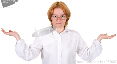 Image of Woman on a white background