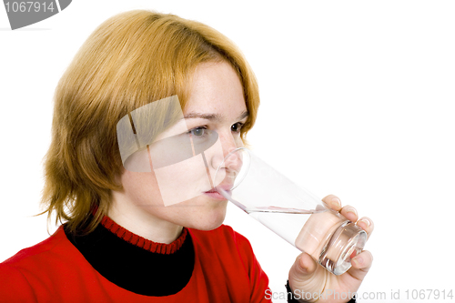 Image of Girl with a water glass