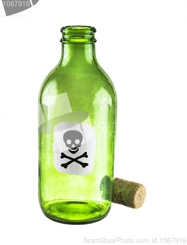 Image of Poison bottle on a white