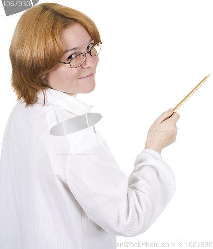 Image of Woman with a pencil