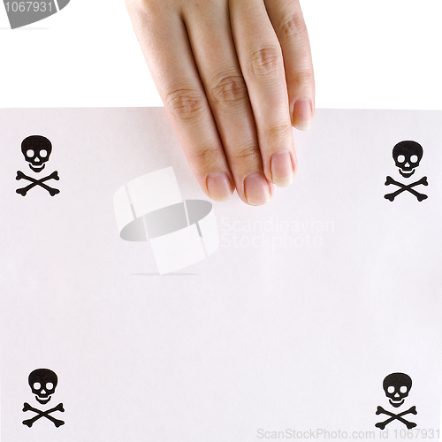 Image of Sheet of papper on the hand