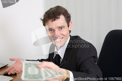 Image of The man with money in hands