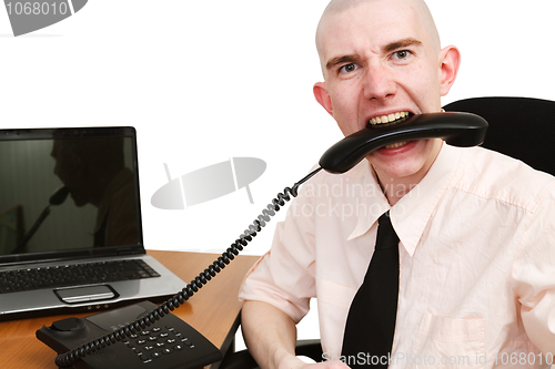 Image of Telephone and man