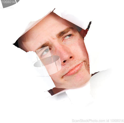 Image of Face and paper