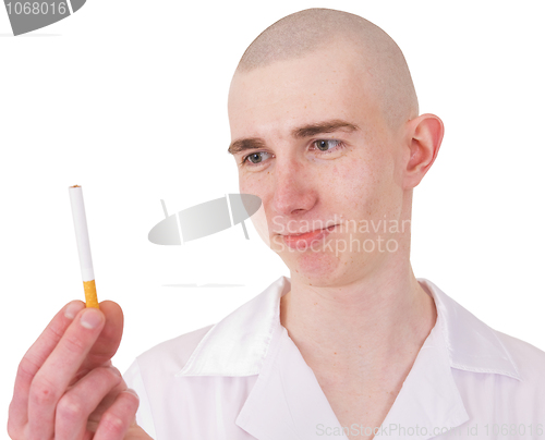 Image of Man and cigarette