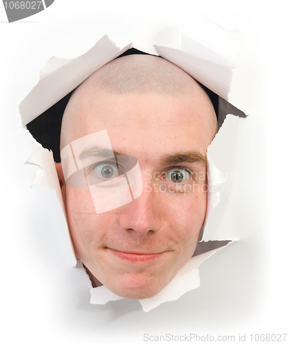 Image of Face and paper