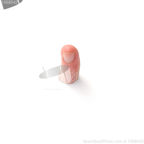 Image of Finger on white
